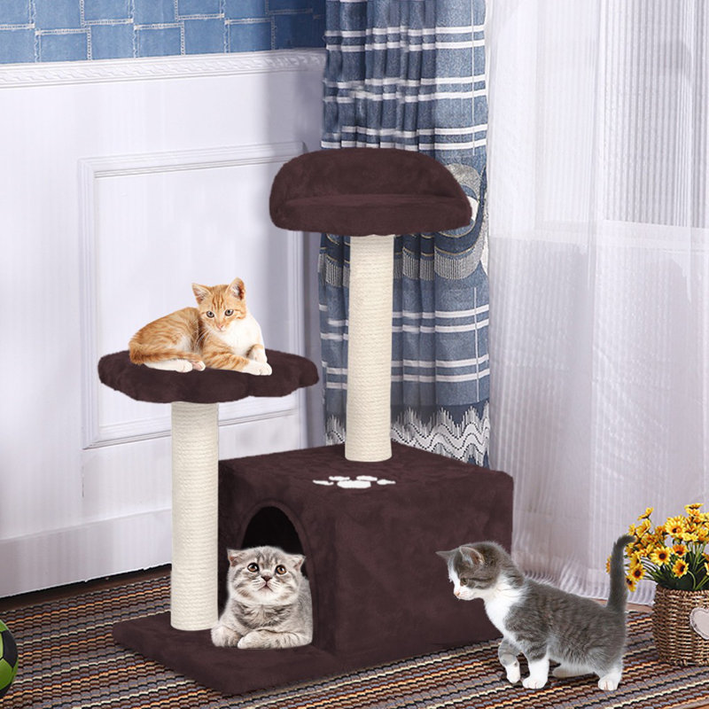 Tucker Murphy Pet™ Cat Tower Kittens Pet Play House Cat Activity Tree